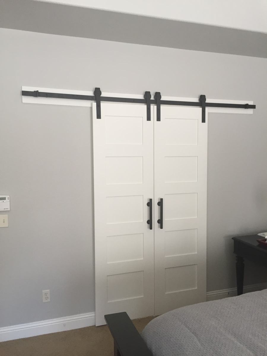 Barn Doors to Bathroom 